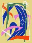 Paper cut out abstract arrangement Abstract Art Print