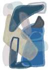Blue Abstract Minimalist Print