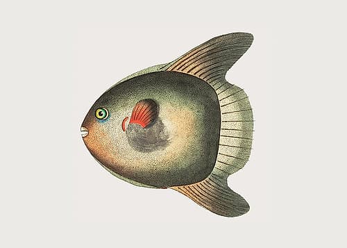 Short Sun Fish Art Print