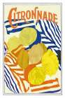 Citronnade Orange and Blue Art Print