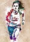 Runner sport art Art Print