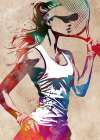 Tennis player sport art Art Print