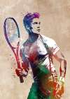 Tennis player sport art Art Print