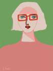 Lady with light hair Art Print