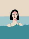 Ocean Swimmer Coastal Print