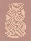 Line art organic shape in nude Art Print