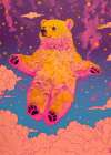Orange Bear Morris  relaxing 2 Art Print