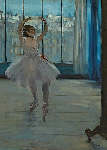 Dancer Posing for a Photographer Art Print