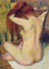 Woman Combing Her Hair Art Print