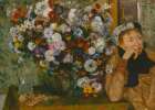 A Woman Seated Beside a Vase of Flowers - by Degas, Edgar | 1x - Pictufy | Degas, Edgar