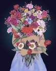Gathering a Garden Colour Large Art Print
