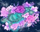 Magic Ocean Sea Turtle Colour Original Art Print