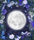 Midnight In the Meadow Blue Original Art Print