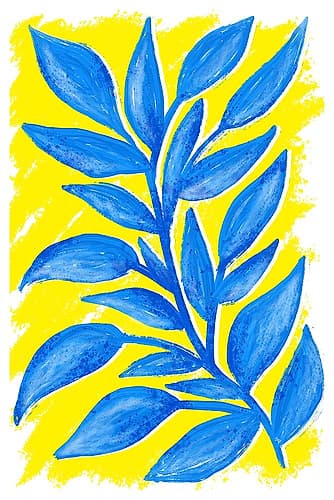 Blue Plant Art Print