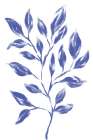Blue Twig1 Minimalist Print