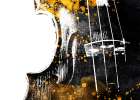 Black and Gold Music Art Double Bass 2 Art Print