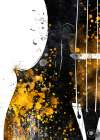 Black and Gold Music Art Double Bass 3 Art Print