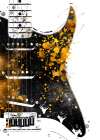 Black and Gold Music Art Guitar Electric Art Print