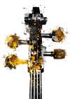 Black and Gold Music Art Violin3 Art Print