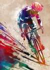Biker Art Cycling Sport 2 Art Print