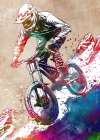 MTB Biker Art Cycling Sport 4 Art Print