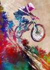 MTB Biker Art Cycling Sport 5 Art Print