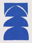 Cobalt blue cut out Minimalist Print