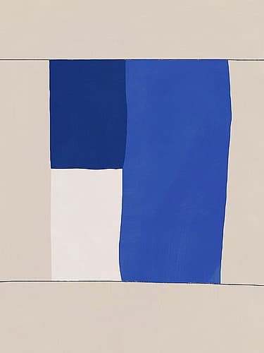Minimal midcentury geometric block Modern Print