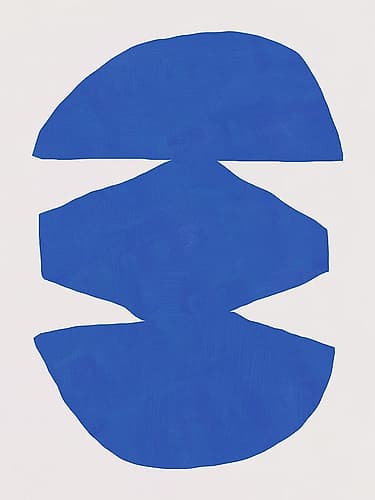 Cobalt blue cut out 02 Illustrative Print