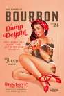 Babes of Bourbon Vol 22 Vintage Pinup Girl Drinking A Cocktail Art Print