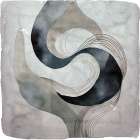 Abstract Green On Neutral Background 1 Abstract Art Print