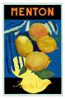 Lemons Menton Citrus Fruit Poster Art Print