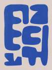 Irregular shape arrangement in blue Minimalist Print