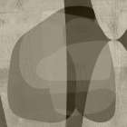 Organic shapes in neutral taupe Abstract Art Print