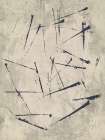 Staccato. Ink marks on neutral warm gray and white. Abstract Art Print