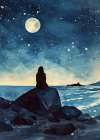 Night  Watercolor Digital Painting Art Print