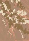 Abstract Botanical. Florals in gold Art Print