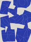 Blue paper cut Abstract Art Print