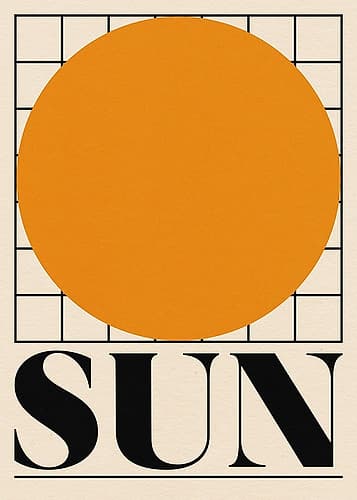 Sun Art Deco Print