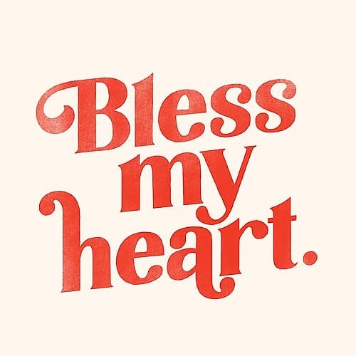 Blessmyheart W Background Signs Print