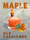 Maple Old Fashioned Cocktail Art Print