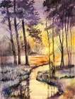 Golden morning Art Print