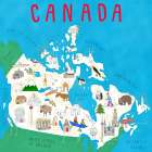Illustrated Map of Canada by Artist Carla Daly Art Print