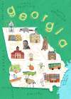 Illustrated Map of Georgia State by Artist Carla Daly Art Print