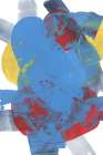 Abstract Blue Red Yellow Shapes 2 Abstract Art Print