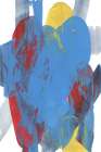 Abstract Blue Red Yellow Shapes 3 Abstract Art Print