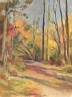 Autumn Walk Oilpainting Art Print