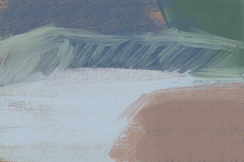 Serene Fields Abstract Art Print