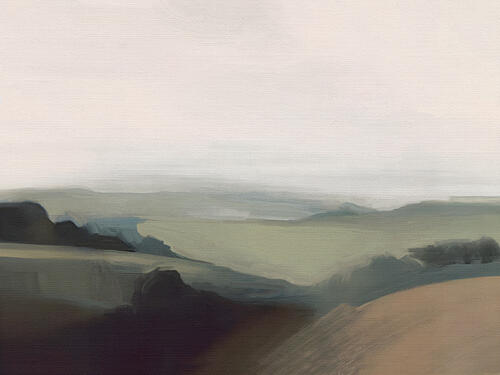 Abstract Landscape 02 Art Print by The Printable Studio