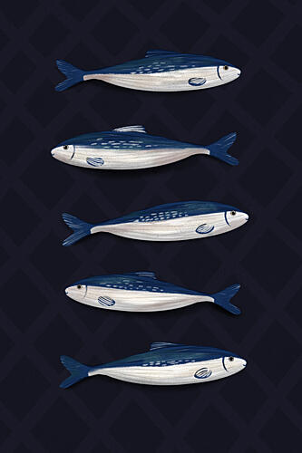 Sardines Art Print by EMELIEmaria